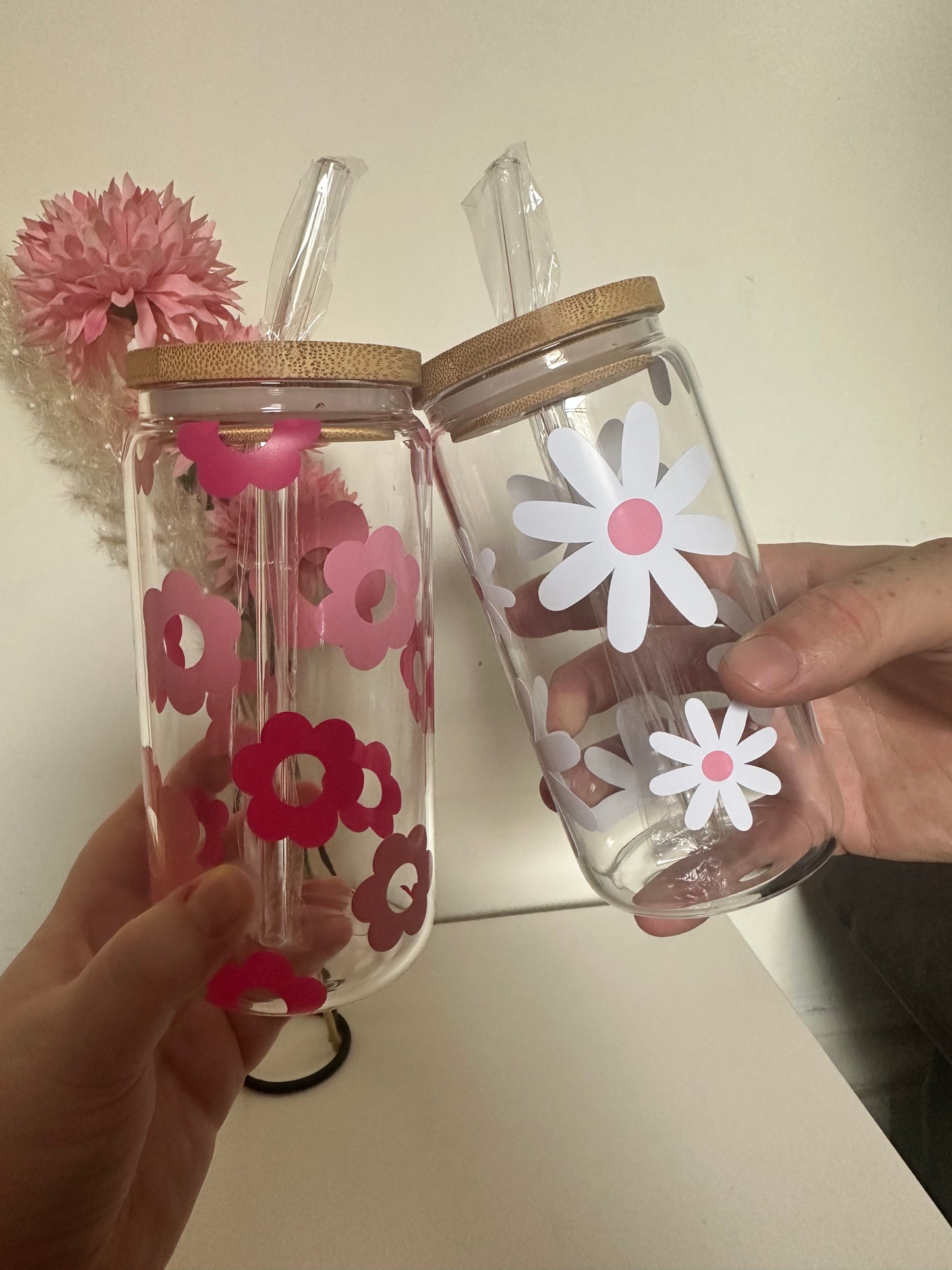 Daisy Glass Cup - 16oz