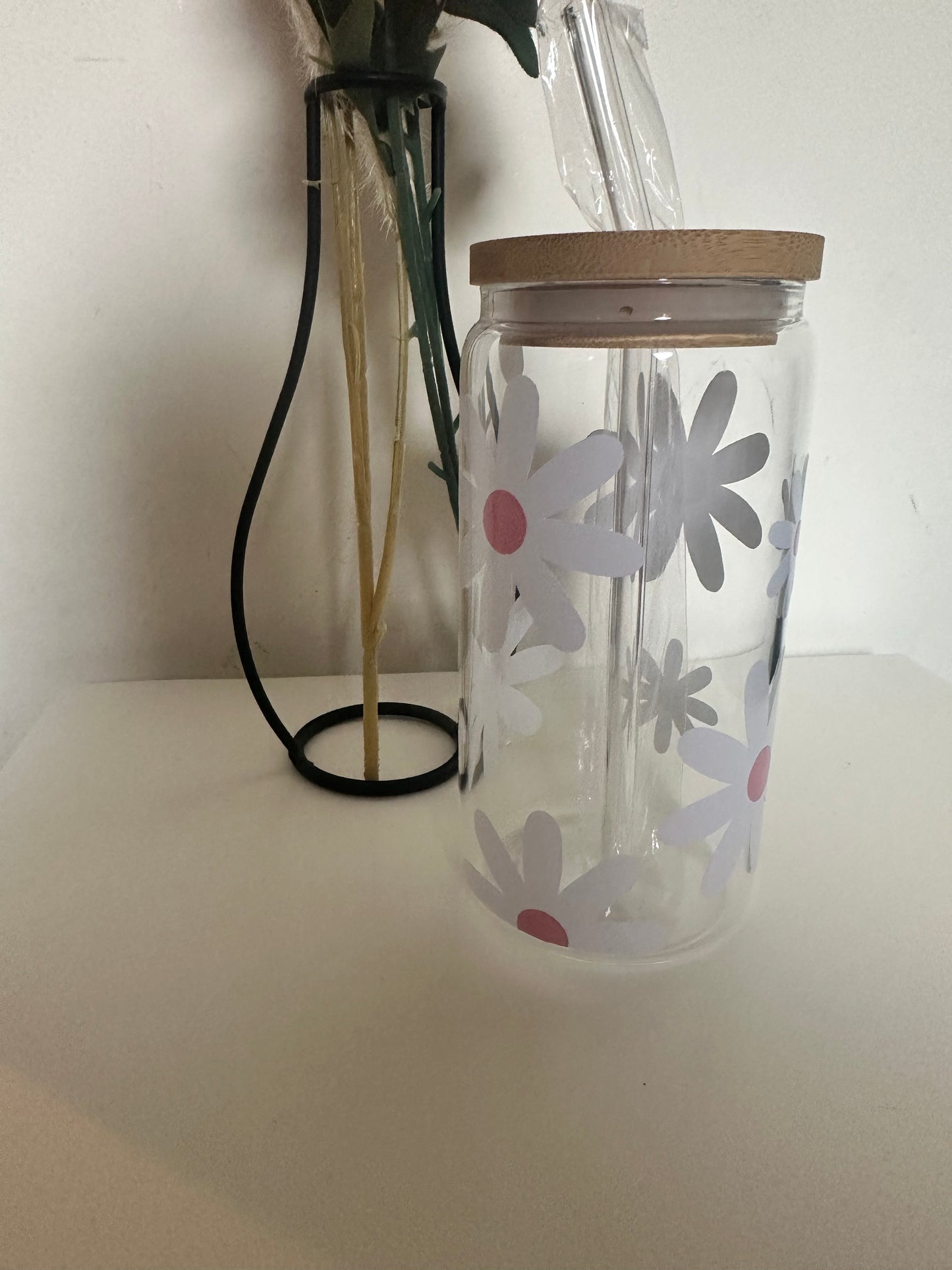 Daisy Glass Cup - 16oz