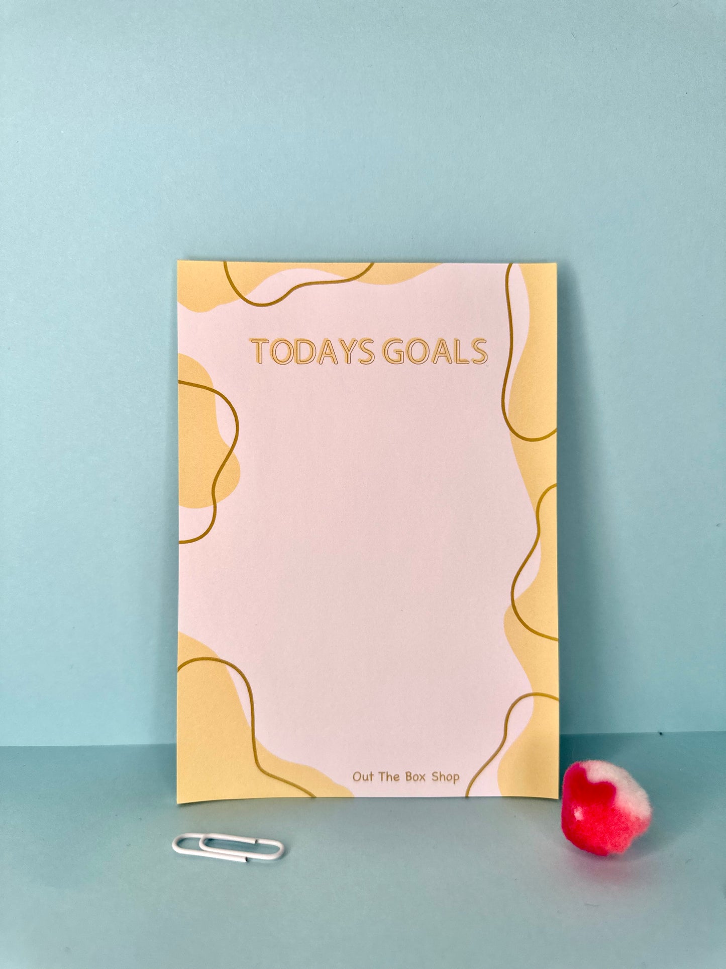 TODAYS GOALS - A6 Notepad